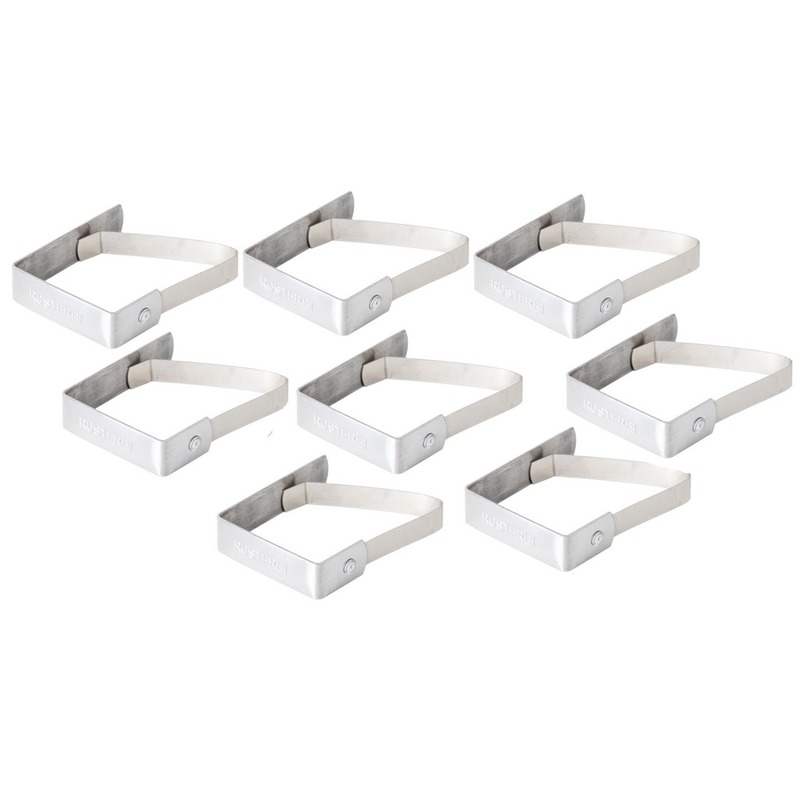 Rvs tafelkleedklemmen 8 stuks
