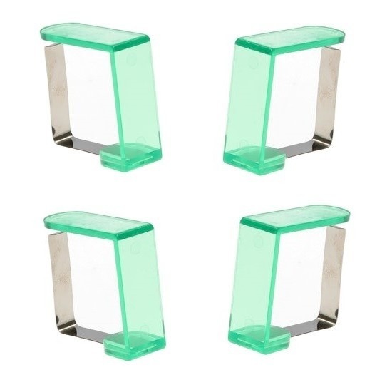 8x groene tafelkleed klemmen