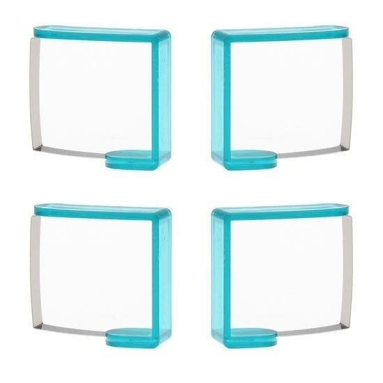 12x stuks turquoise tafelkleed klemmen